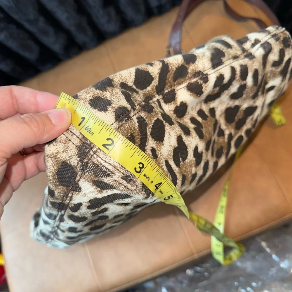 Michael Kors Leopard Print Tote with Brown Straps - Picture 9 of 9